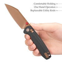 Складаний кишеньковий ніж Hornet-04G Axis Lock EDC, лезо 3,34 дюйма зі сталі 14C28N, ручка з мікарти