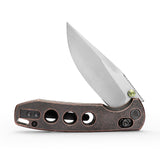Butterfly-CU Crossbar Lock EDC Folding Pocket Knife,3.03'' 14C28N Steel Blade,Copper Handle