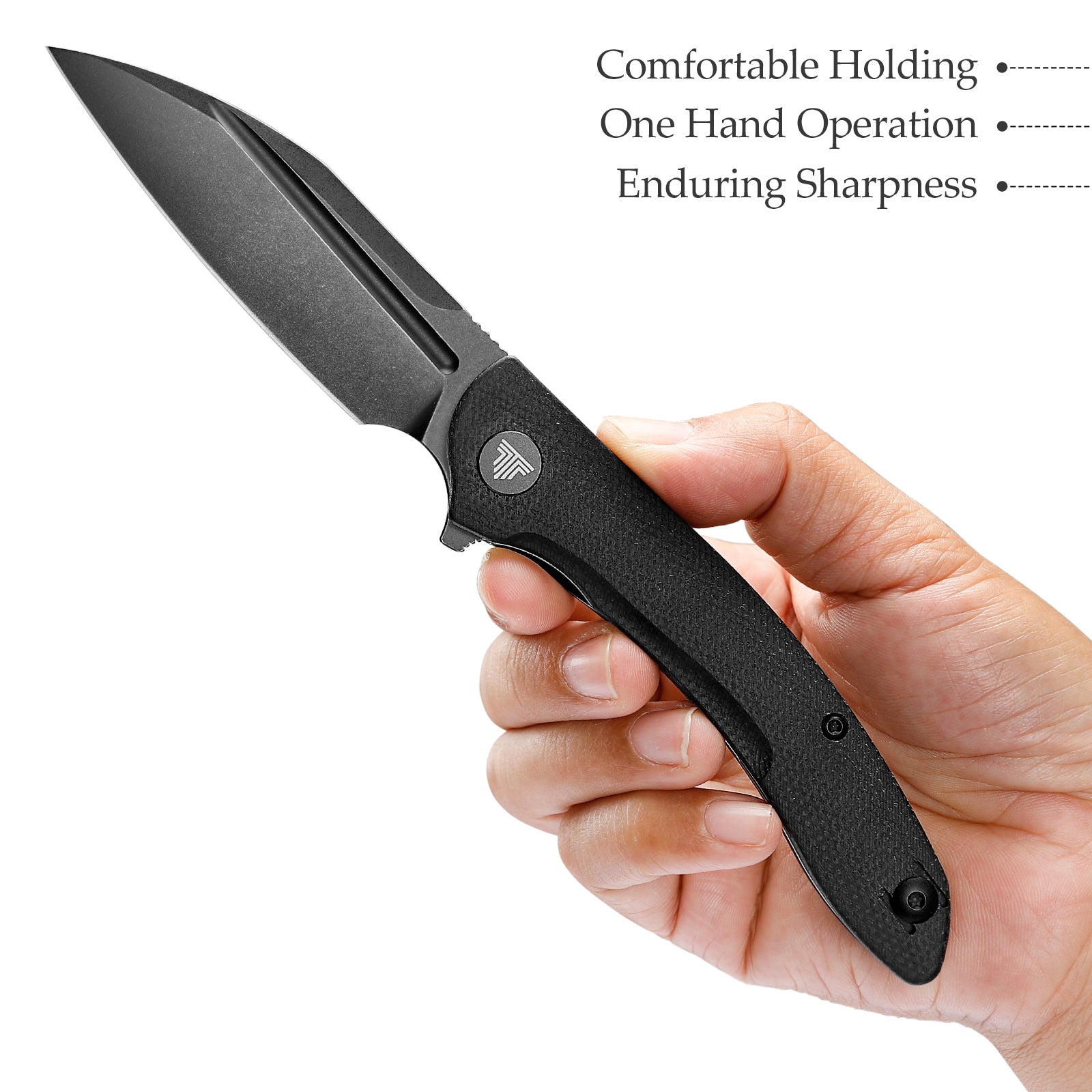 Cuckoo-BM Liner Lock EDC Folding Pocket Knife 3.37'' 14C28N Steel Blade,Micarta Handle