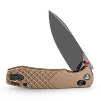 Dragonfly-DM Crossbar Lock EDC Folding Pocket Knife, 2.99'' M390 Steel Blade, Titanium Handle