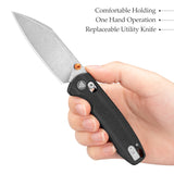 Firefly-BM Crossbar Lock EDC Folding Pocket Knife,2.99" 14C28N Steel Blade,Micarta Handle