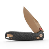 Butterfly-CG Crossbar Lock EDC Folding Pocket Knife,2.99'' 14C28N Steel Blade,Carbon Fiber G10 Handle
