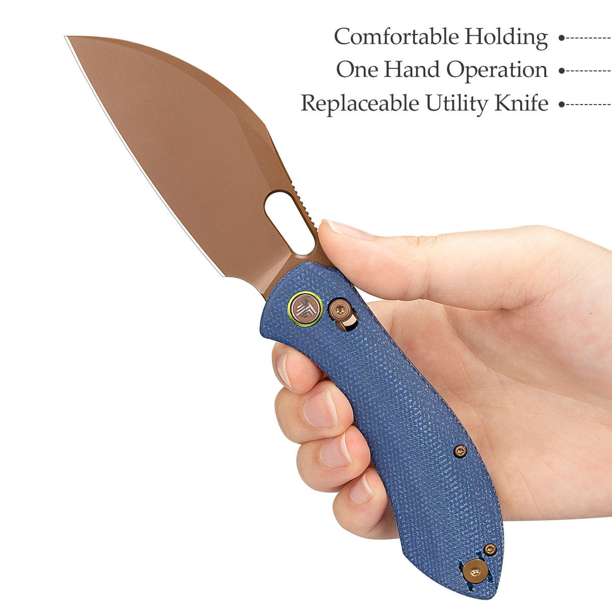 Batwing Plus-LM Crossbar Lock Folding Pocket Knife,3.4'' 14C28N Steel Blade,Micarta Handle