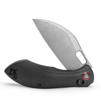 Batwing-BM/L Crossbar Lock Folding Pocket Knife,3.4'' 14C28N Steel Blade,Micarta Handle