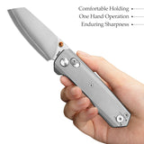 Hornet-04G Axis Lock EDC Canivete Dobrável, Lâmina de Aço 14C28N de 3,34", Cabo Micarta