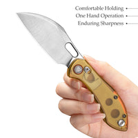 Batwing-YP Crossbar Lock Folding Pocket Knife,2.99'' 14C28N Steel Blade,PEI Handle