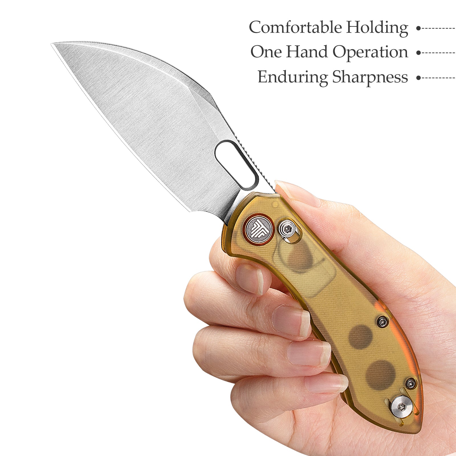 Batwing-YP Crossbar Lock Folding Pocket Knife,2.99'' 14C28N Steel Blade,PEI Handle