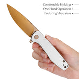 Hummingbird-WG Liner Lock EDC Folding Pocket Knife 2.99'' 14C28N Steel Blade,G10 Handle