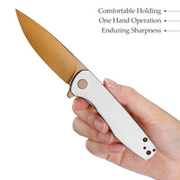 Hummingbird-WG Liner Lock EDC Folding Pocket Knife 2.99'' 14C28N Steel Blade,G10 Handle