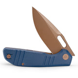 Gecko-LM Liner Lock Folding Pocket Knife,3.4'' 14C28N Steel Blade,  Micarta Handle