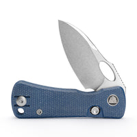 Andromeda-LM Button Liner Lock EDC Folding Knfe,2.3" 14C28N Steel Blade,Micarta Handle
