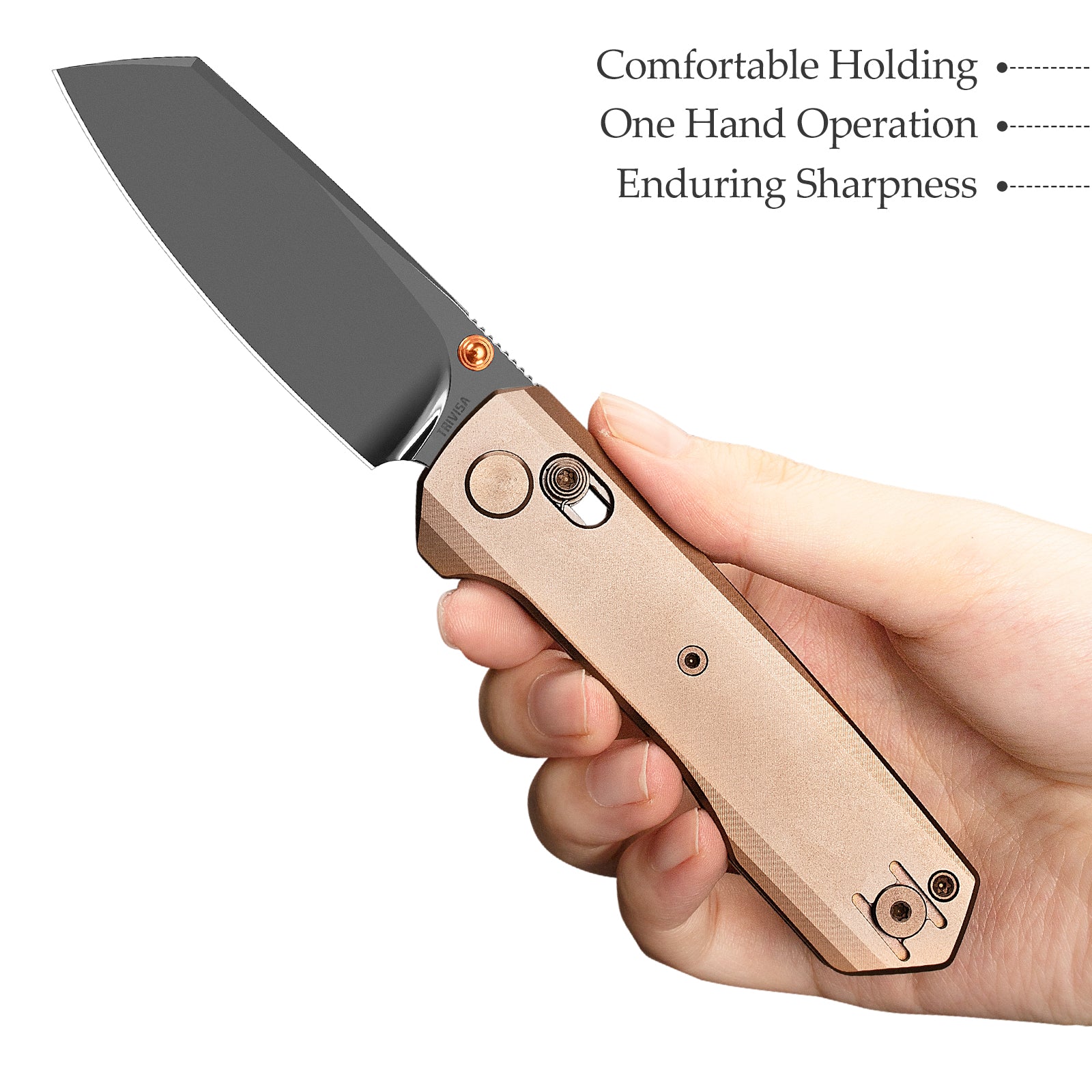 Hornet-04G Axis Lock EDC Canivete Dobrável, Lâmina de Aço 14C28N de 3,34", Cabo Micarta