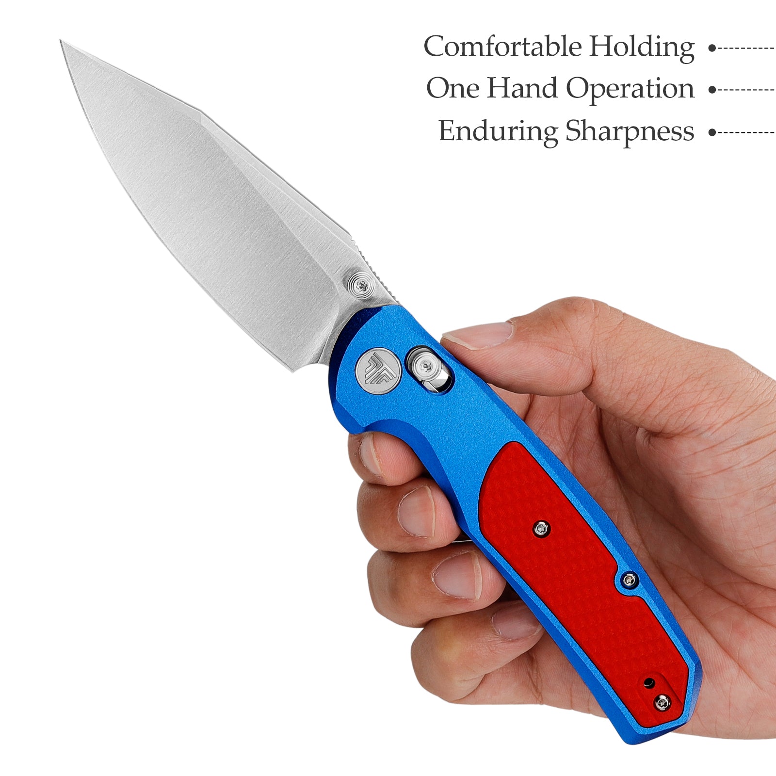 Hornet-08L Axis Lock EDC Folding Pocket Knife,3.34" 14C28N Steel Blade,Aluminium Handle