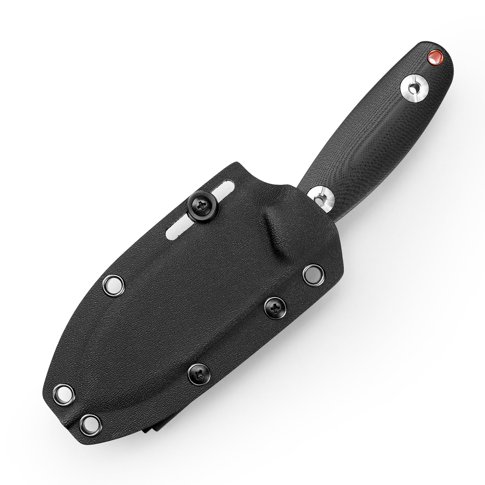 Eggplant-BG Full-tang Straight Fixed Blade Knife, 3.86‘’ 14C28N Steel Stonewash Blade, G10 Handle