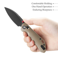 Hornet-04G Axis Lock EDC Canivete Dobrável, Lâmina de Aço 14C28N de 3,34", Cabo Micarta