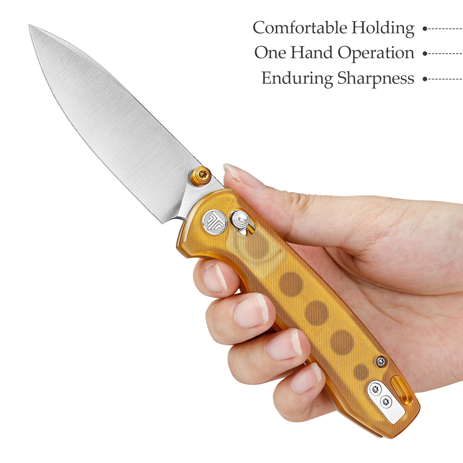 Dragonfly-Y Axis Lock EDC Folding Pocket Knife,2.99'' 14C28N Steel Blade,PEI Handle