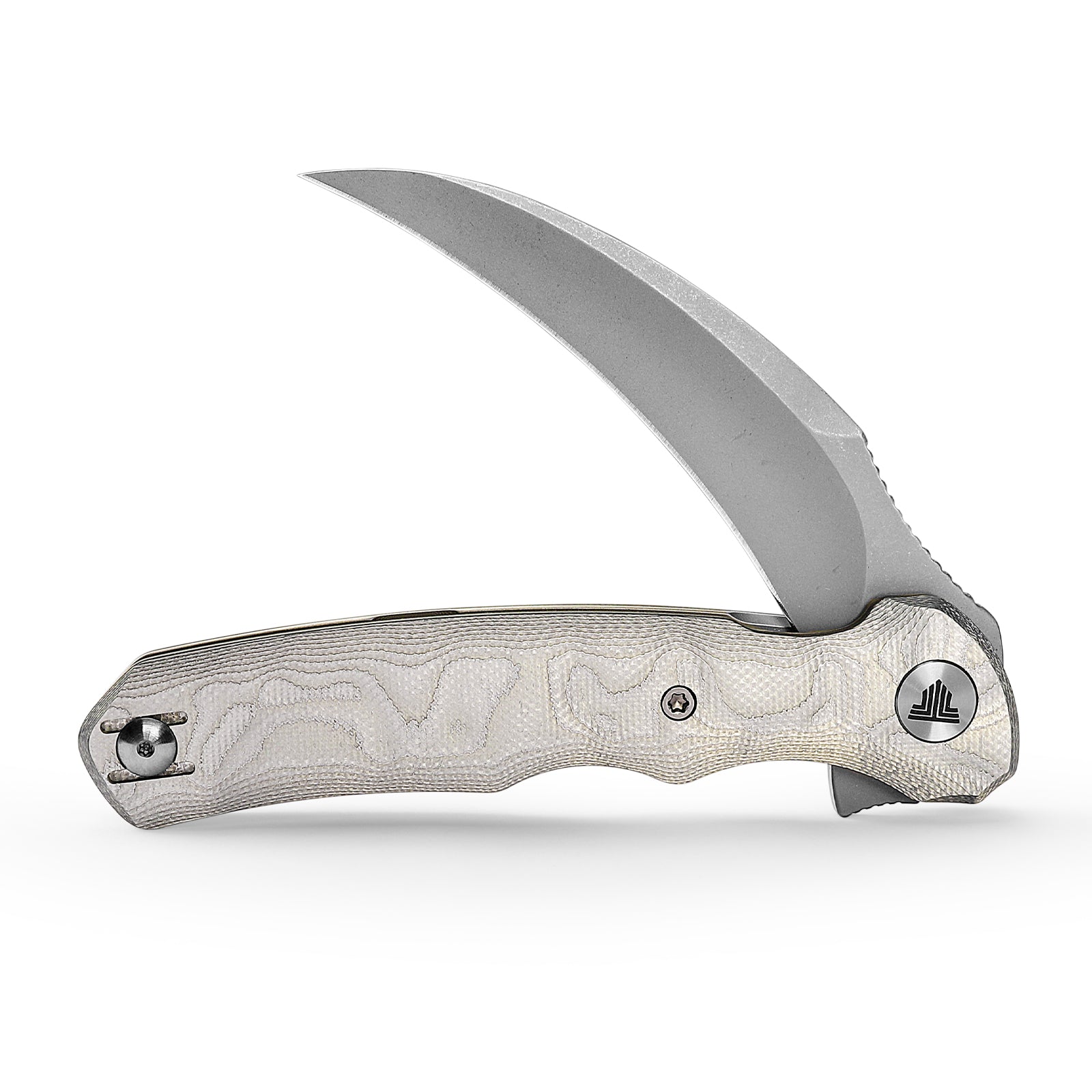 Lacerta-AL Liner Lock EDC Folding Pocket Knife 3.34'' 14C28N Steel Blade,Aluminum Foil Handle,Tiguass Design