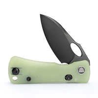 Andromeda-TG Button Liner Lock EDC Folding Knfe,2.3" 14C28N Steel Blade,G10 Handle