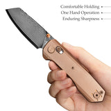 Scarab Ultra-RT Crossbar Lock EDC Folding Pocket Knife,2.99" ZDP-189 Steel Blade,Titanium Handle