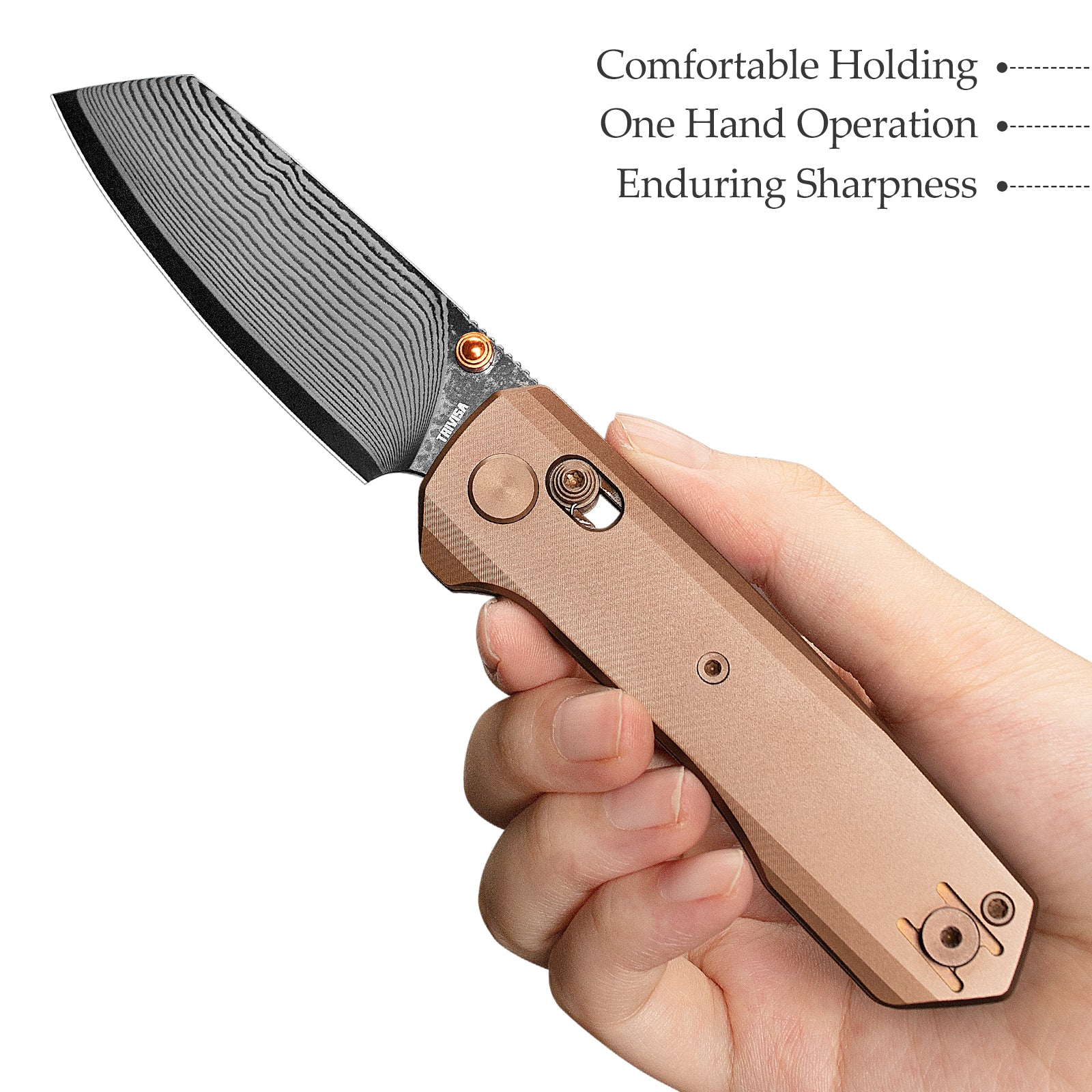 Scarab Ultra-RT Crossbar Lock EDC Folding Pocket Knife,2.99" ZDP-189 Steel Blade,Titanium Handle