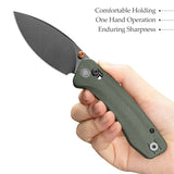 Koala Plus-GM Crossbar Lock EDC Folding Pocket Knife,2.99'' 14C28 Steel Blade, Micarta Handle