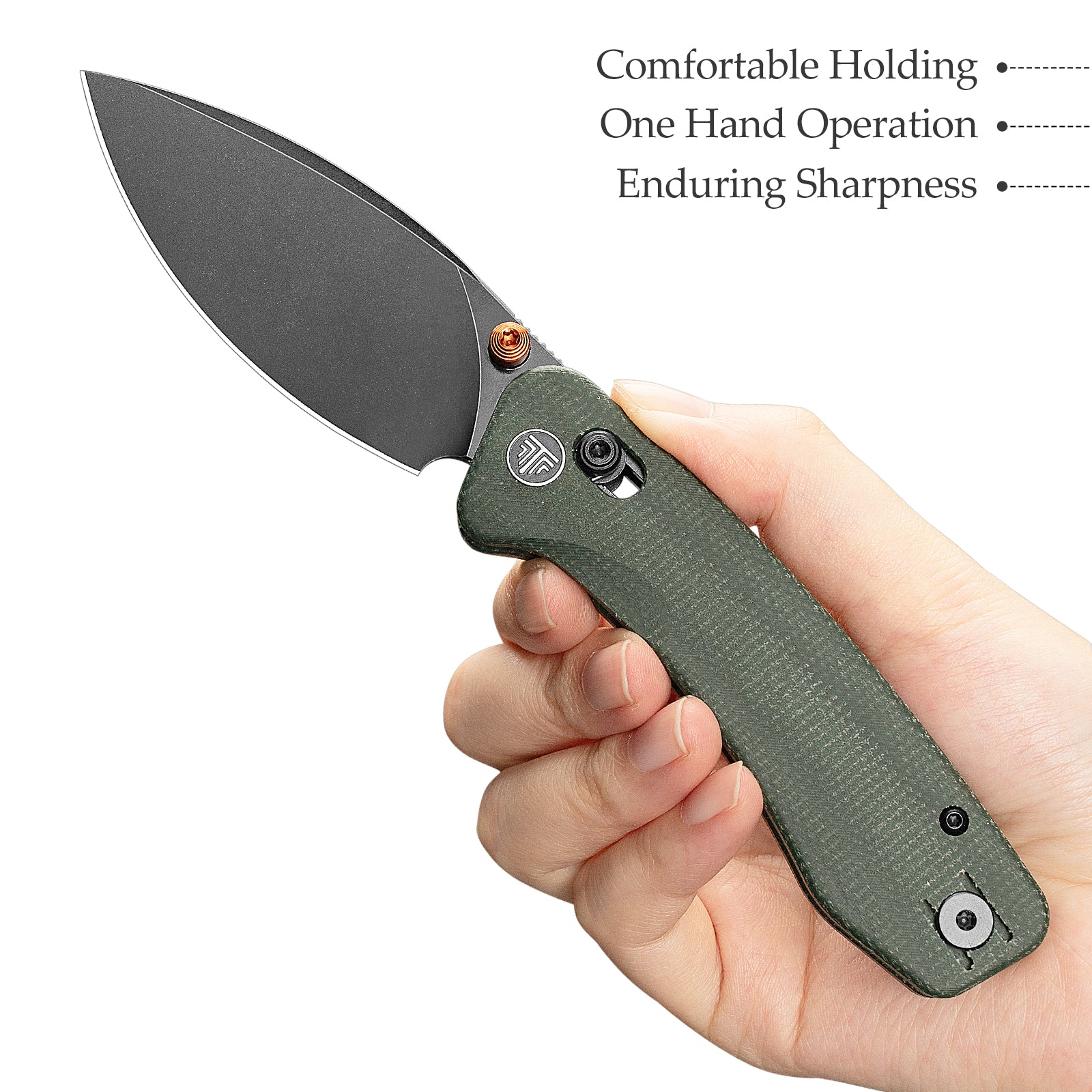 Koala Plus-GM Crossbar Lock EDC Folding Pocket Knife,2.99'' 14C28 Steel Blade, Micarta Handle