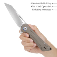 Monoceros-03D Liner Lock Pocket Folding Knfe,3.38" 14C28N Steel Blade,G10 Handle