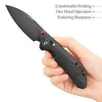 Складаний кишеньковий ніж Hornet-04G Axis Lock EDC, лезо 3,34 дюйма зі сталі 14C28N, ручка з мікарти
