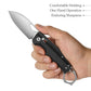 Sagitta-04B,Axis Lock Karambit Folding Pocket Knife,2.95" 14C28N Steel,Black Micarta Handle