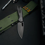 Gecko-B Liner Lock Folding Pocket Knife,3.4'' M390 Steel Blade,Titanium Handle