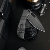 Gecko-B Liner Lock Folding Pocket Knife,3.4'' M390 Steel Blade,Titanium Handle