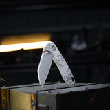 Firefly Ultra-S Crossbar Lock EDC Folding Pocket Knife,2.99" M390 Steel Blade,Titanium Handle