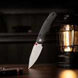 Hornet Pro-BM Button Line Lock EDC Folding Pocket Knife,3.34" 14C28N Steel Blade,Micarta Handle