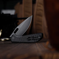 Gecko-BM Liner Lock EDC Folding Pocket Knife,3.4'' 14C28N Steel Blade,Micarta Handle
