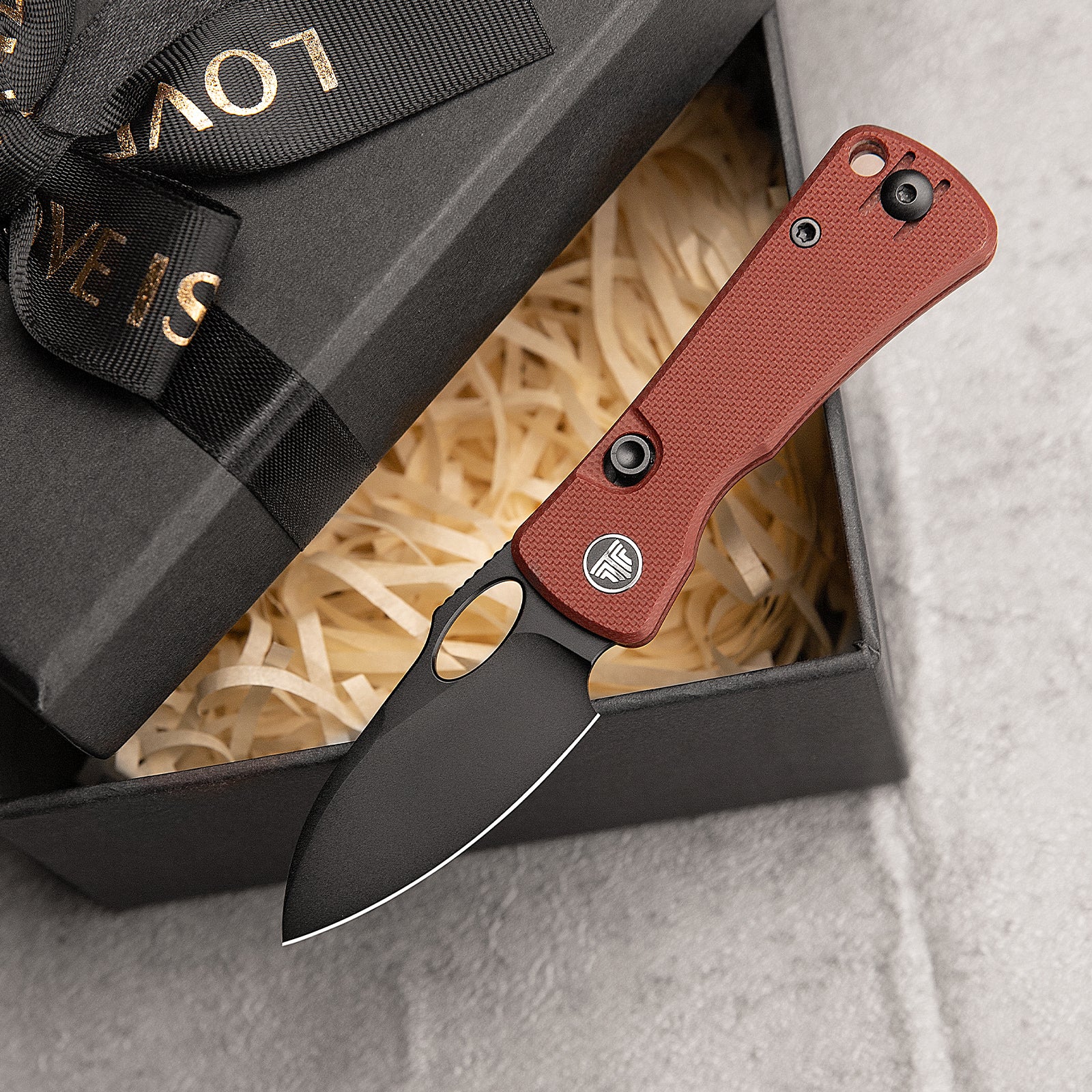 Andromeda-RG Button Liner Lock EDC Folding Knfe,2.3" 14C28N Steel Blade,G10 Handle