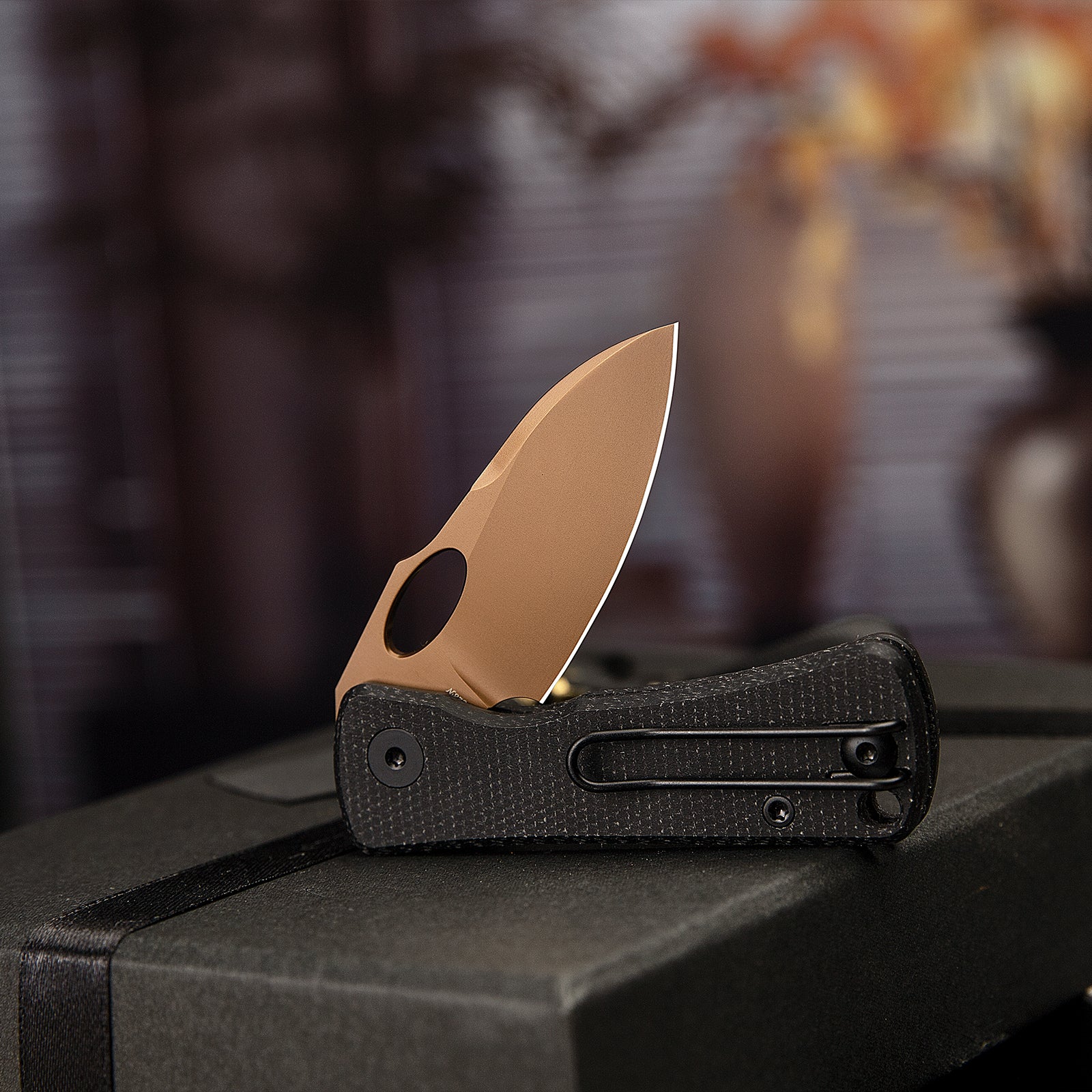 Andromeda-BM Button Liner Lock EDC Folding Knfe,2.3" 14C28N Steel Blade,Micarta Handle