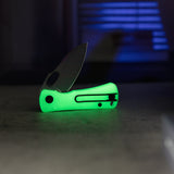Andromeda-TG Button Liner Lock EDC Folding Knfe,2.3" 14C28N Steel Blade,G10 Handle