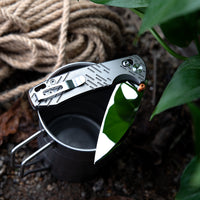 Firefly Ultra-M Crossbar Lock EDC Folding Pocket Knife,2.99" M390 Mirror Finished Steel Blade,Titanium Handle