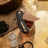 Складаний кишеньковий ніж Hornet-04G Axis Lock EDC, лезо 3,34 дюйма зі сталі 14C28N, ручка з мікарти