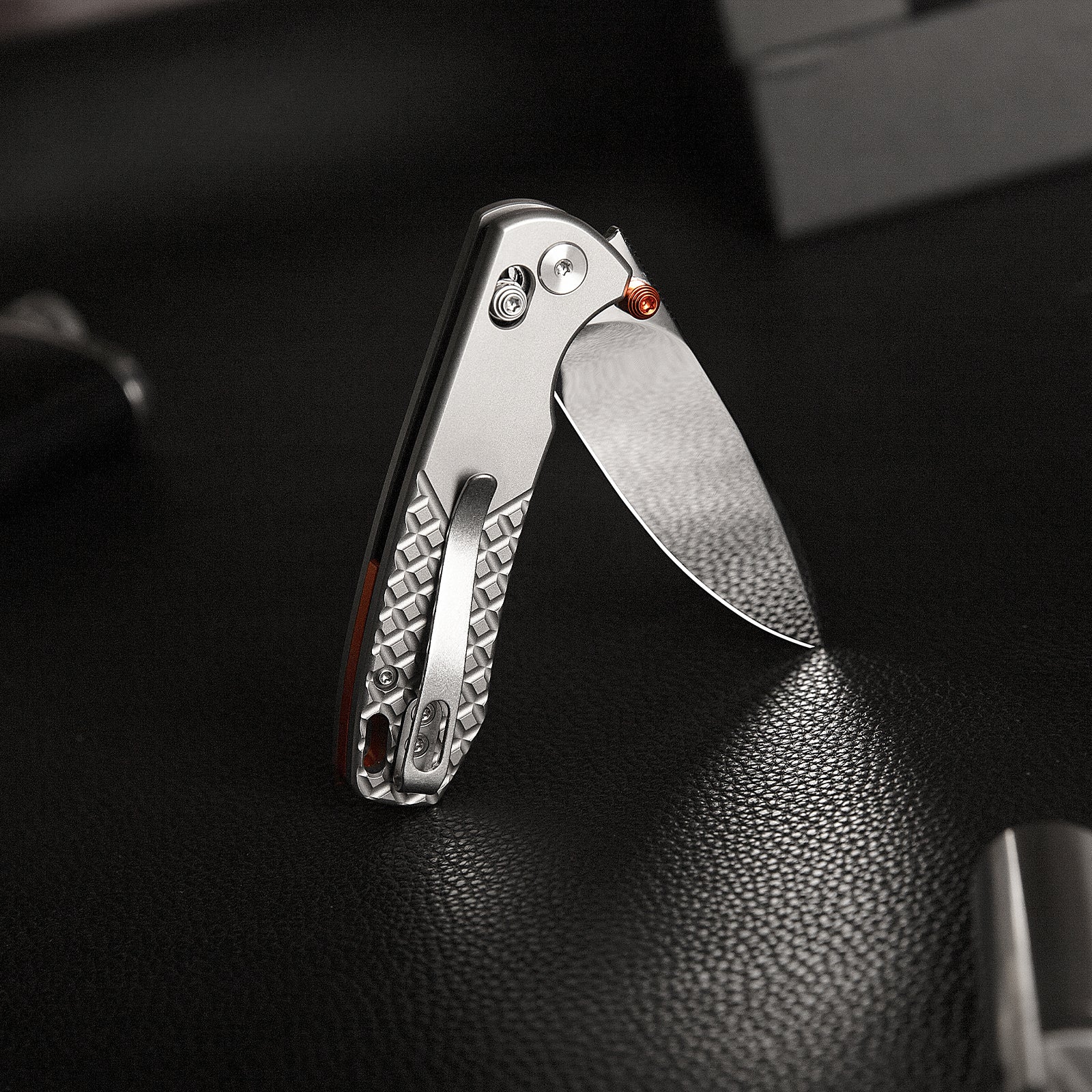Dragonfly-M Crossbar Lock EDC Folding Pocket Knife, 2.99'' M390 Steel Blade, Titanium Handle