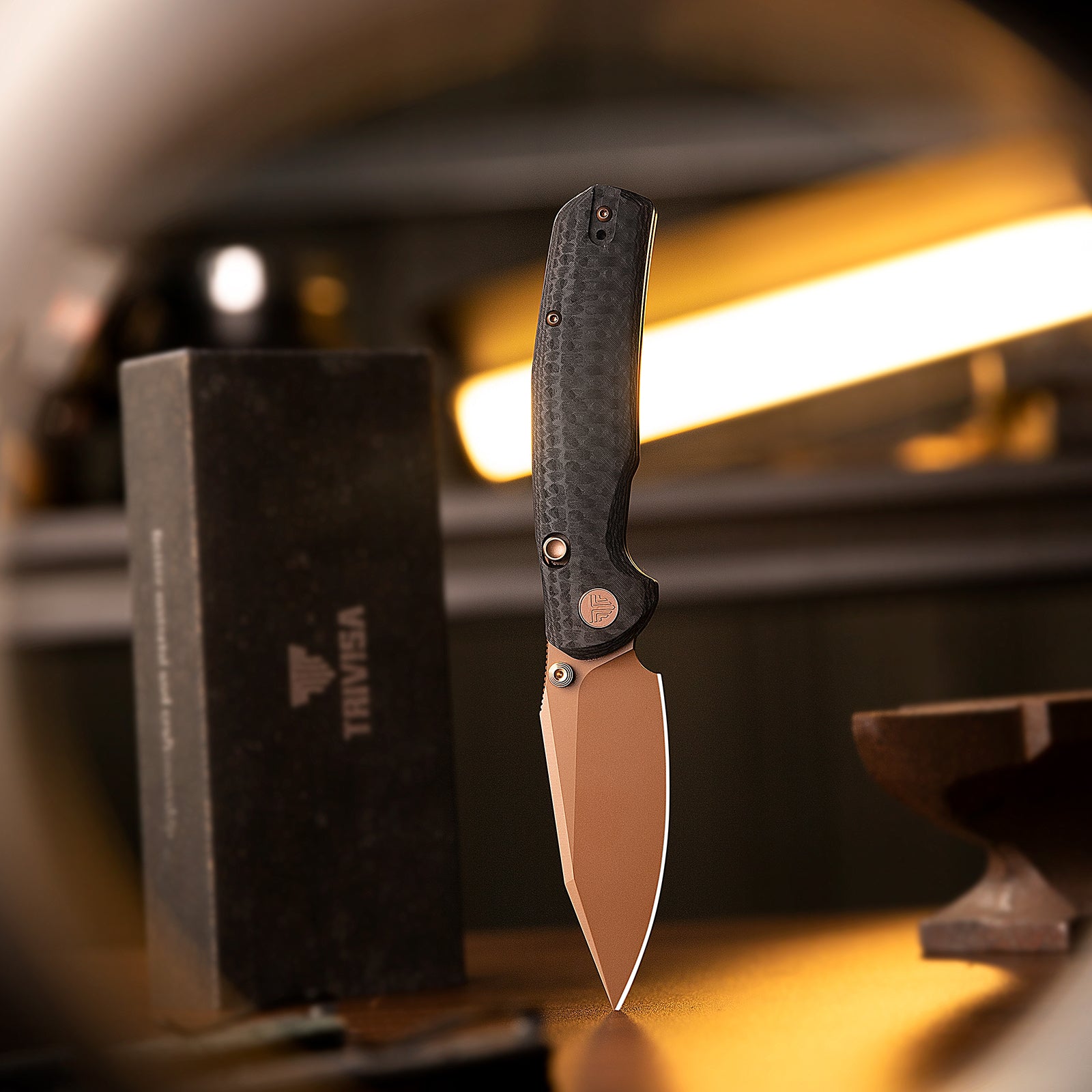 Hornet Pro-CG Button Line Lock EDC Folding Pocket Knife,3.34" 14C28N Steel Blade,Carbon Fiber G10 Handle
