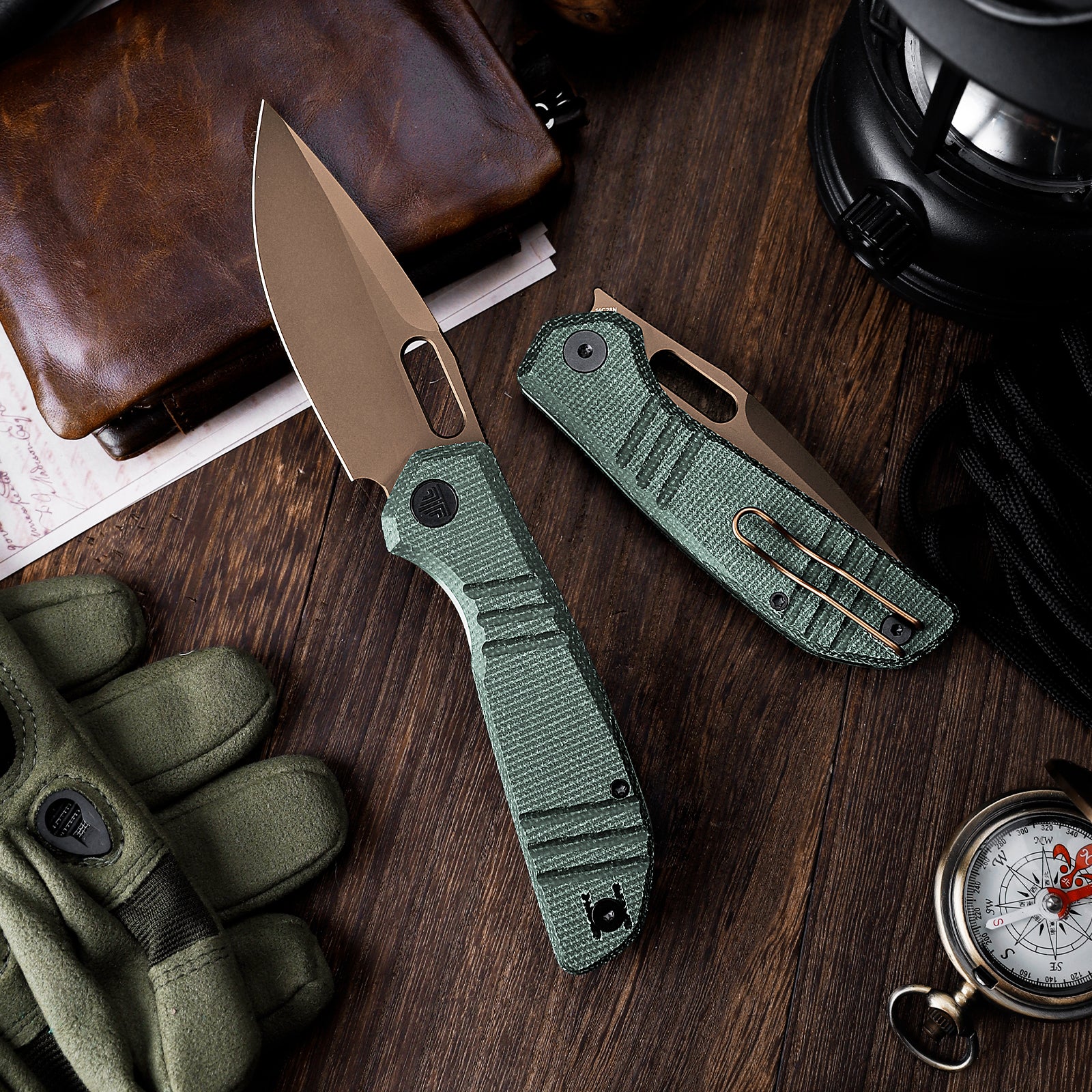 Gecko-GM Liner Lock EDC Folding Pocket Knife,3.4'' 14C28N Steel
