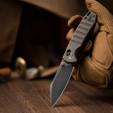 Firefly-CU Crossbar Lock EDC Folding Pocket Knife,2.99" 14C28N Steel Blade,Copper Handle