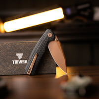 Hornet Pro-CG Button Line Lock EDC Folding Pocket Knife,3.34" 14C28N Steel Blade,Carbon Fiber G10 Handle