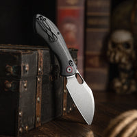 Batwing-BM/L Crossbar Lock Folding Pocket Knife,3.4'' 14C28N Steel Blade,Micarta Handle