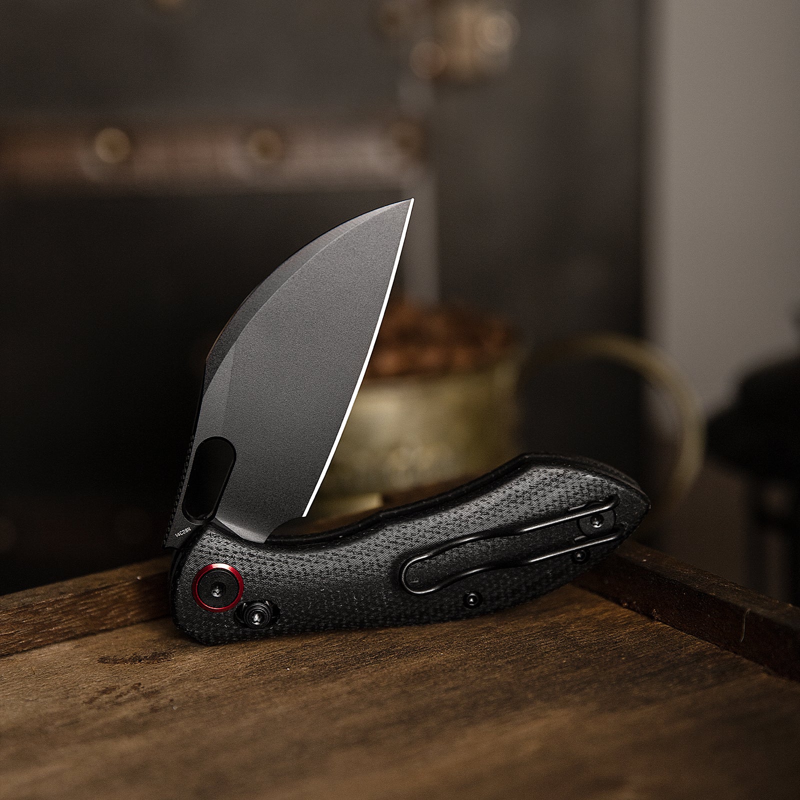 Batwing-BM/S Crossbar Lock Folding Pocket Knife,2.99'' 14C28N Steel Blade,Micarta Handle