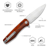 Складаний кишеньковий ніж Hornet-04G Axis Lock EDC, лезо 3,34 дюйма зі сталі 14C28N, ручка з мікарти
