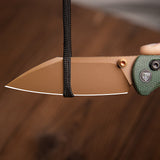 Firefly-GM Crossbar Lock EDC Folding Pocket Knife,2.99" 14C28N Steel Blade,Micarta Handle