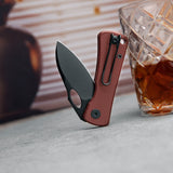 Andromeda-RG Button Liner Lock EDC Folding Knfe,2.3" 14C28N Steel Blade,G10 Handle