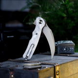 Lacerta-AL Liner Lock EDC Folding Pocket Knife 3.34'' 14C28N Steel Blade,Aluminum Foil Handle,Tiguass Design